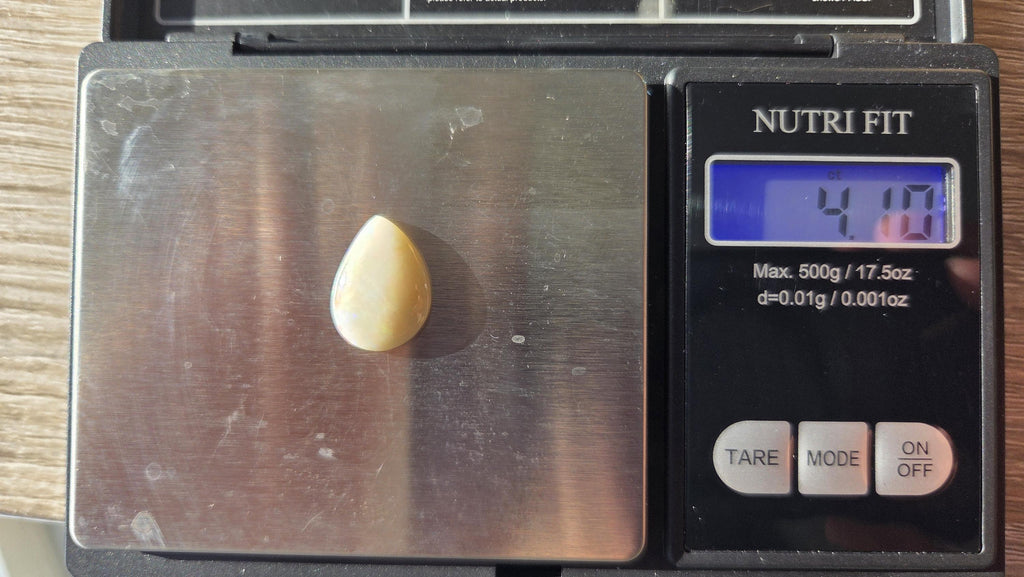 Ethiopian Welo Opal Cabochon 4.10 ct – Natural Teardrop Fire Opal – Pendant Stone – Jewelry Making Cabochon