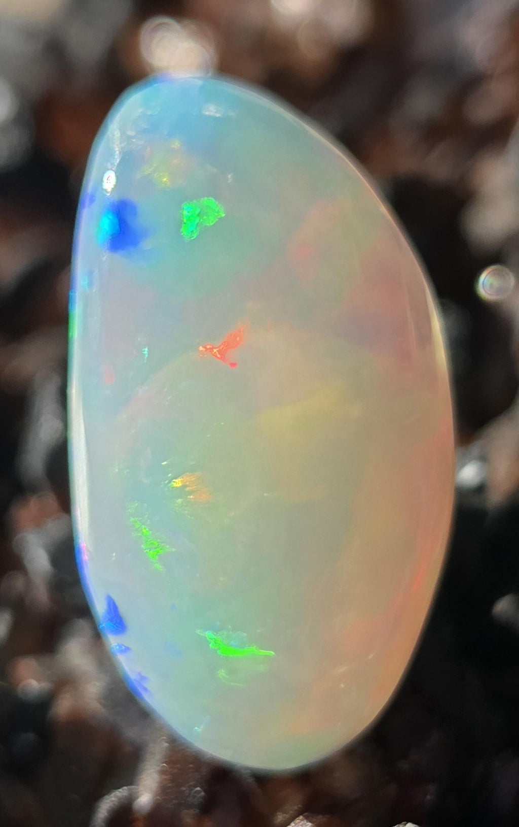 Ethiopian Welo Opal Cabochon 4.05ct – Natural Multicolor Opal – Handmade Jewelry Stone – Oval Freeform Opal Cab – One of a Kind