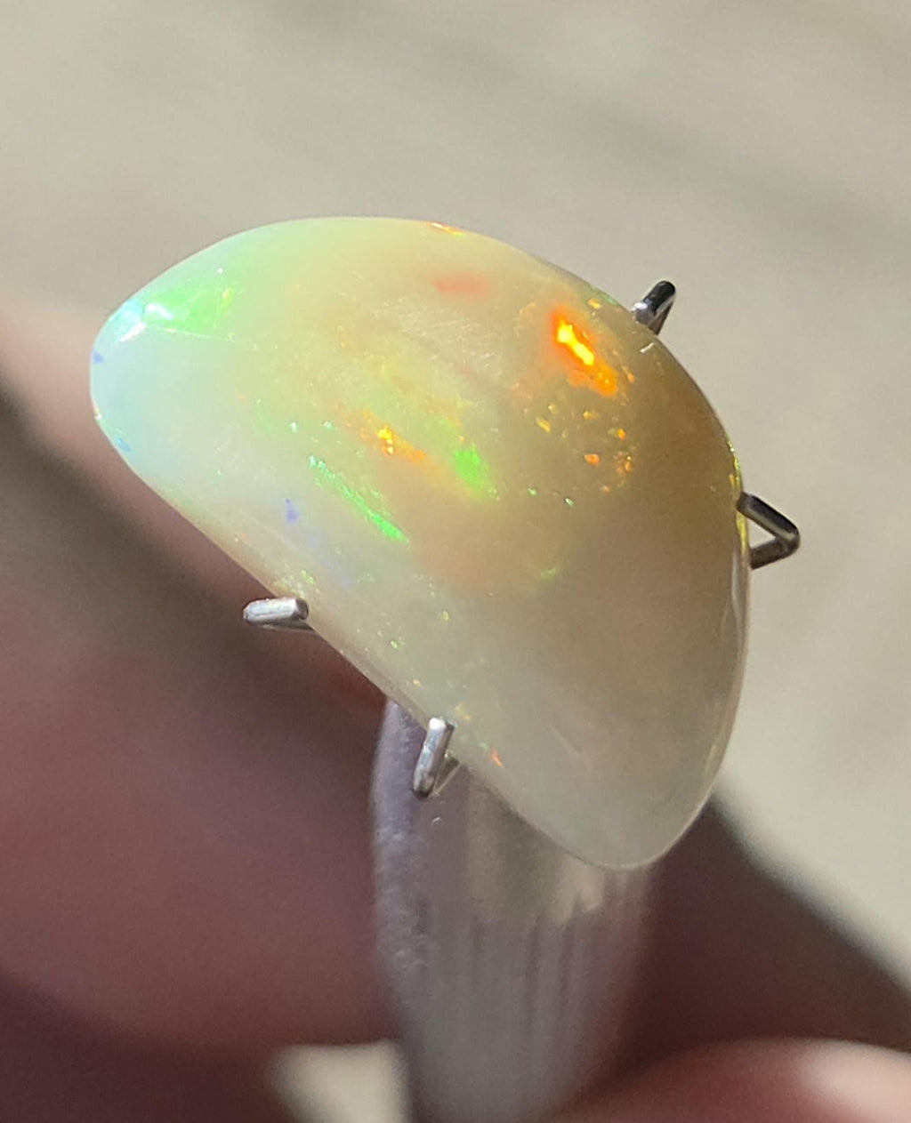 Ethiopian Welo Opal Cabochon 4.35 ct – Freeform Fire Opal – Pendant Stone – Jewelry Making Cabochon