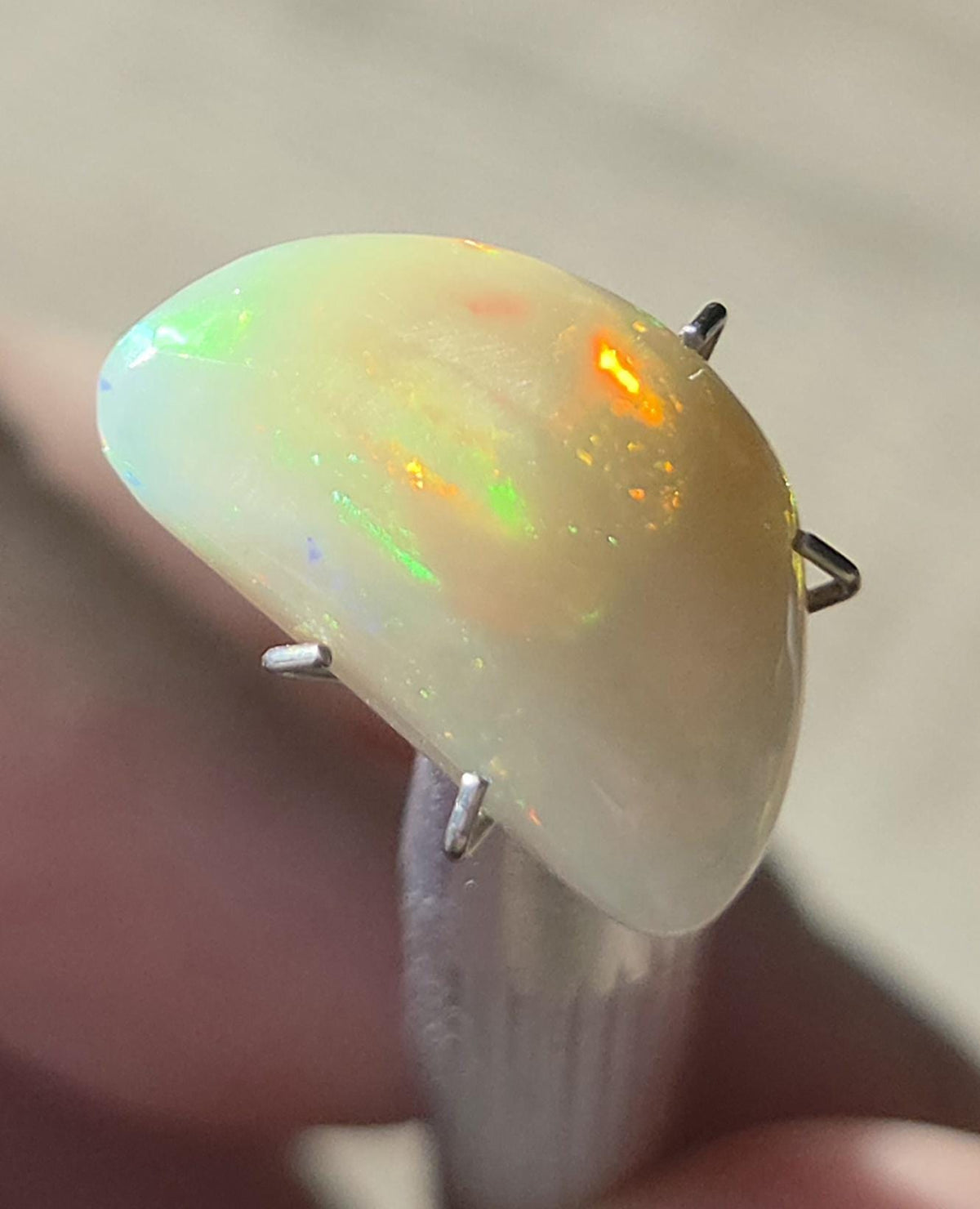 Ethiopian Welo Opal Cabochon 4.35 ct – Freeform Fire Opal – Pendant Stone – Jewelry Making Cabochon