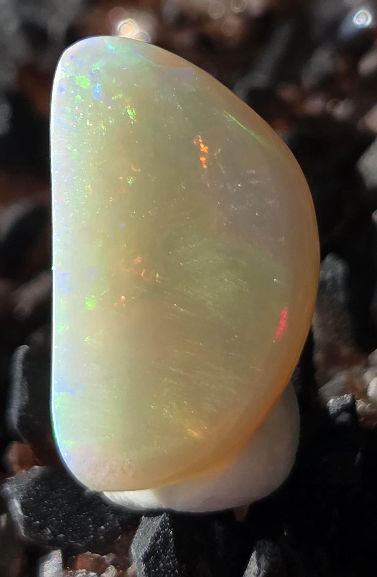 Ethiopian Welo Opal Cabochon 4.35 ct – Freeform Fire Opal – Pendant Stone – Jewelry Making Cabochon
