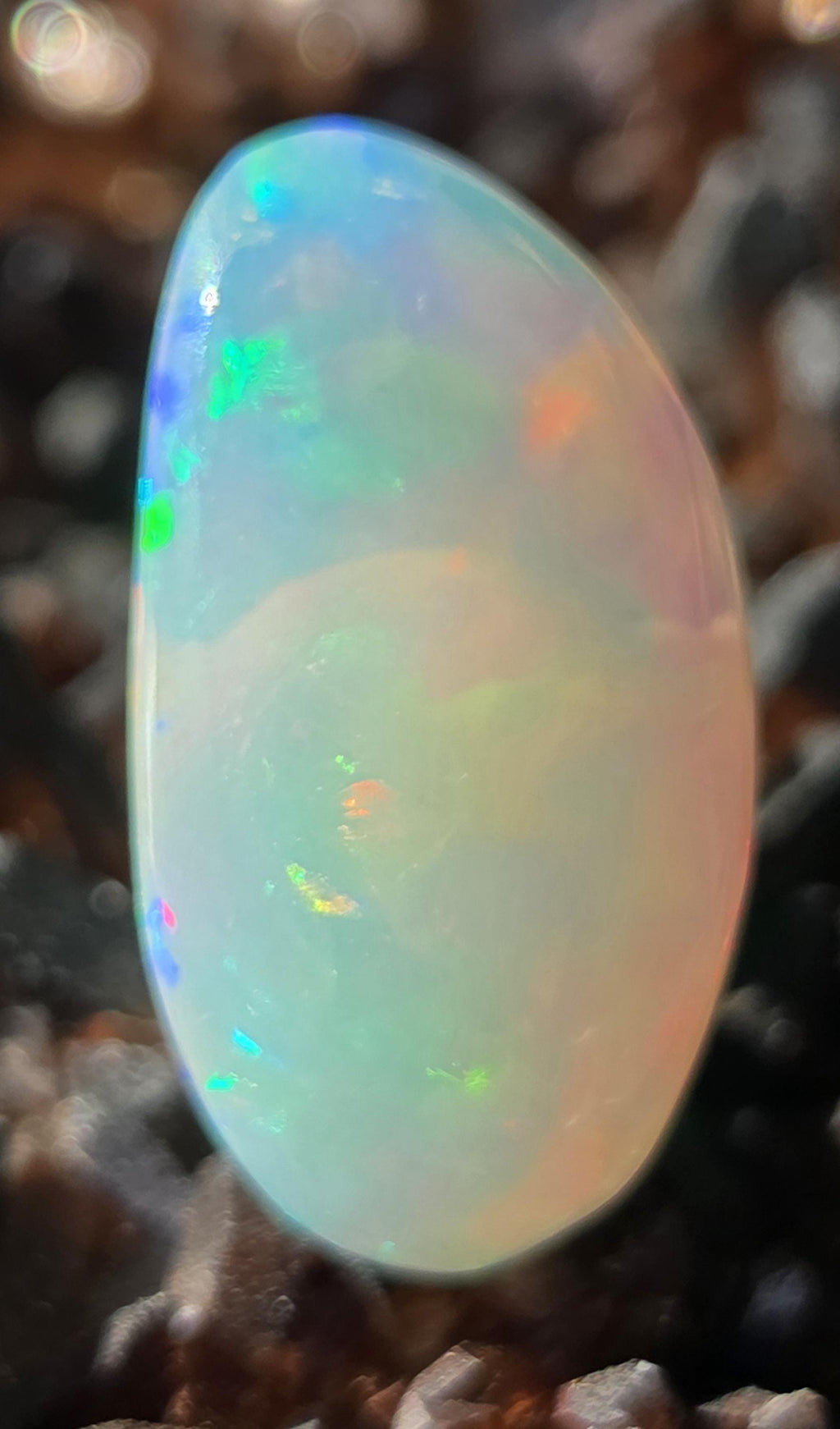 Ethiopian Welo Opal Cabochon 4.05ct – Natural Multicolor Opal – Handmade Jewelry Stone – Oval Freeform Opal Cab – One of a Kind