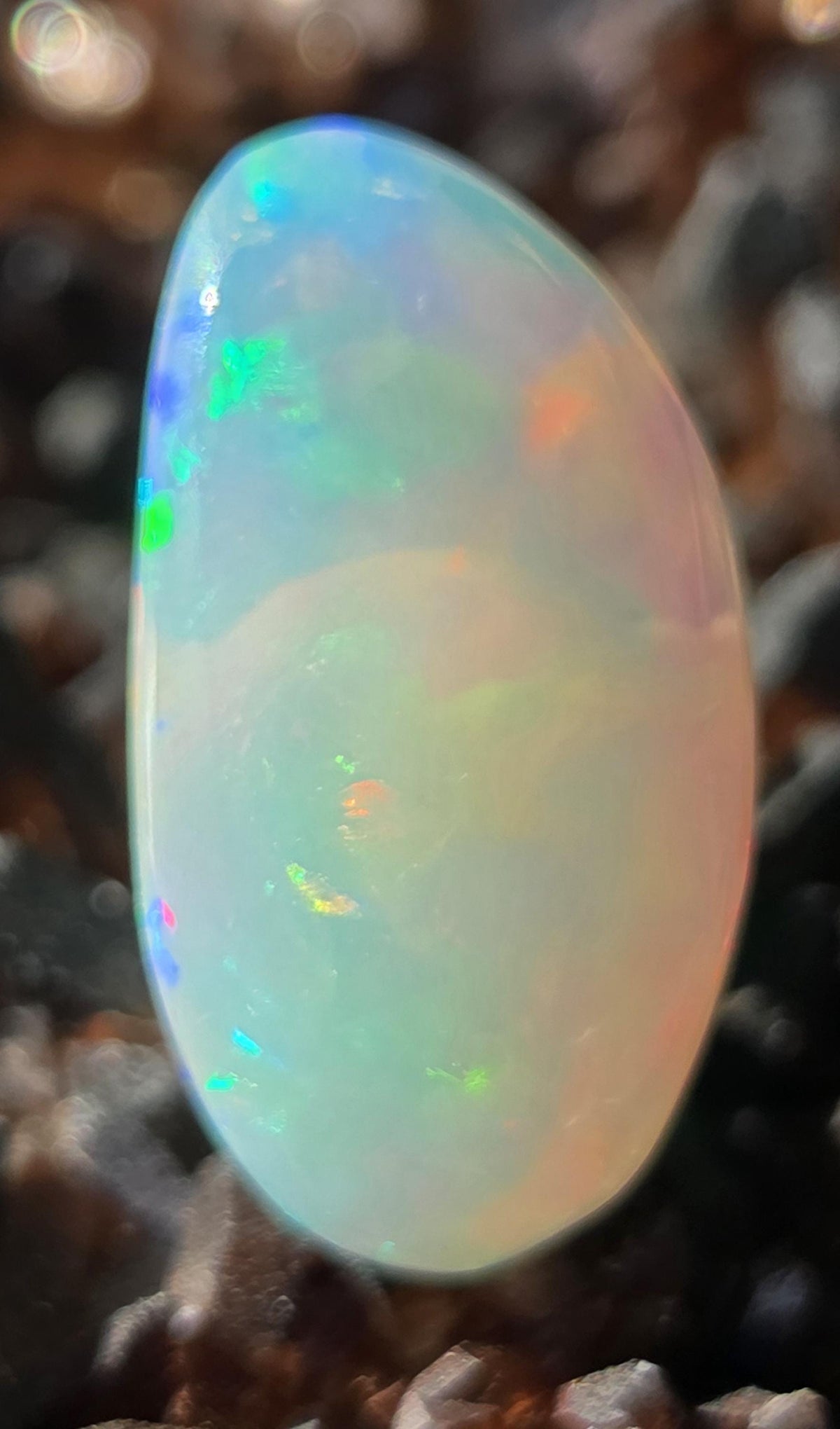 Ethiopian Welo Opal Cabochon 4.05ct – Natural Multicolor Opal – Handmade Jewelry Stone – Oval Freeform Opal Cab – One of a Kind