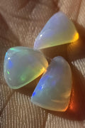 Ethiopian Welo Opal Cabochon Set – 4.30ct Total – Natural Multicolor Opals – Matching Opal Trio – Jewelry Making Stones – One of a Kind