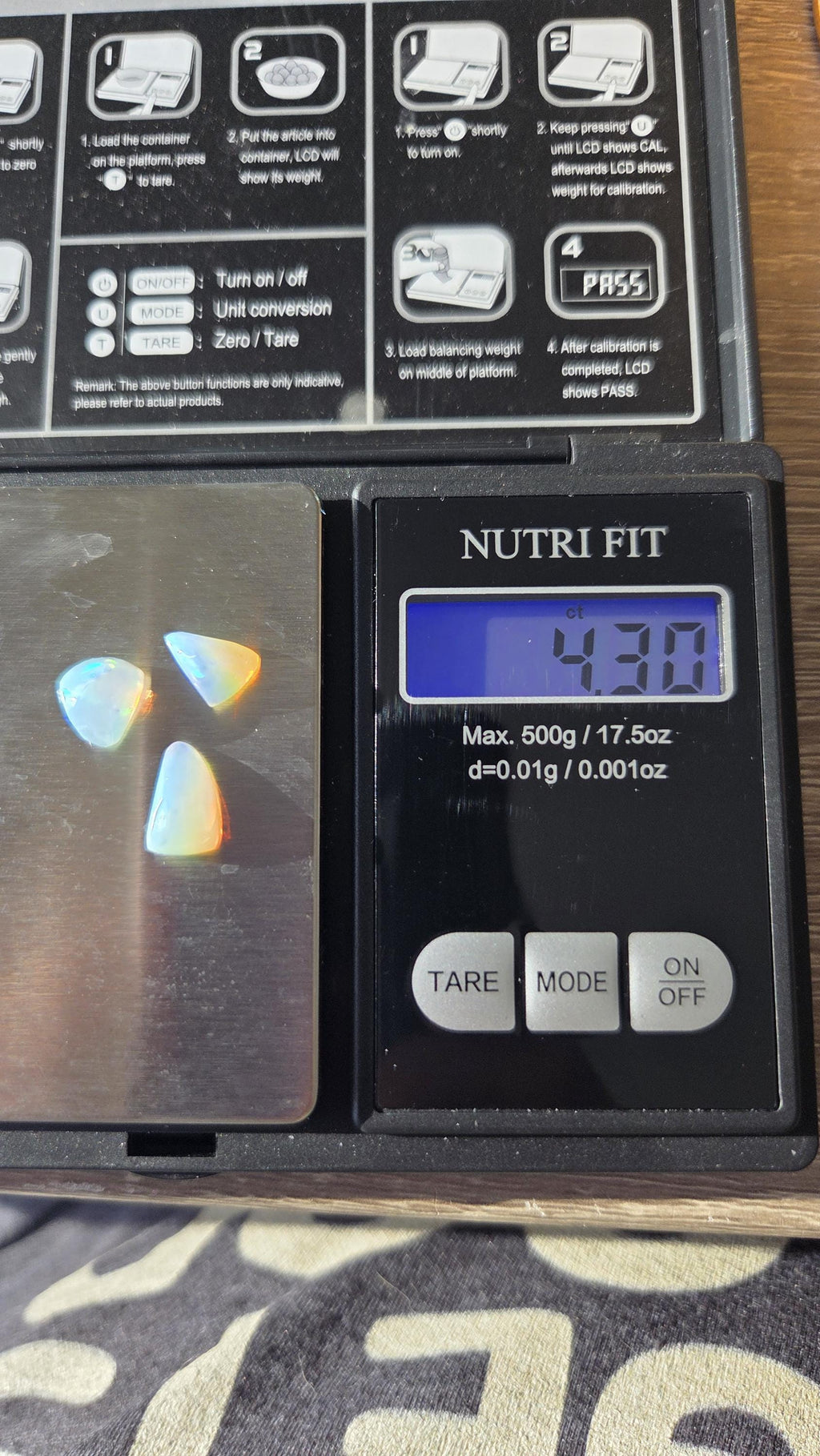Ethiopian Welo Opal Cabochon Set – 4.30ct Total – Natural Multicolor Opals – Matching Opal Trio – Jewelry Making Stones – One of a Kind