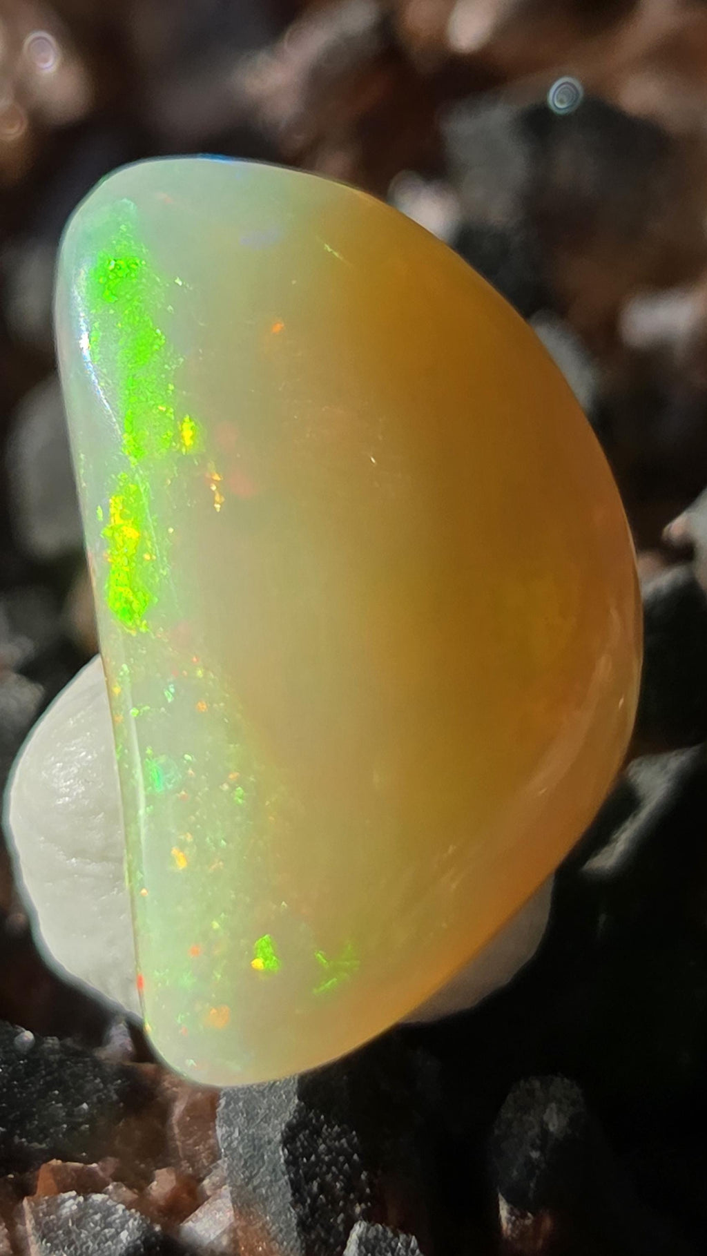 Ethiopian Welo Opal Cabochon 4.35 ct – Freeform Fire Opal – Pendant Stone – Jewelry Making Cabochon