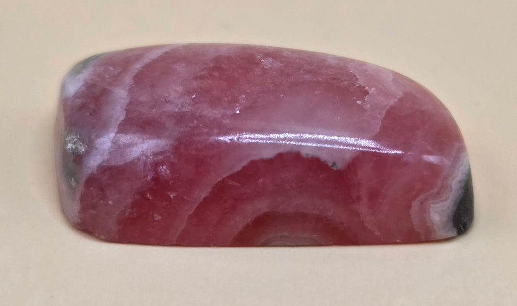 Rhodochrosite Cabochon - Ortiz Mine Argentina - Asymmetrical Freeform 20.5 ct