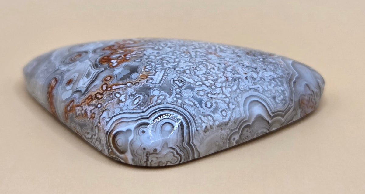 Mexican Crazy Lace Agate Cabochon - Triangular 47.5 ct