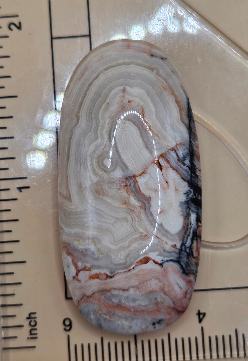 Old Stock Lace Agate Cabochon - 48.5 ct
