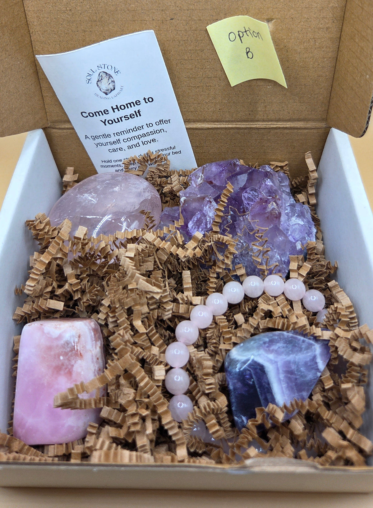 Come Home to Yourself Crystal Box — For Compassion, Care & Love