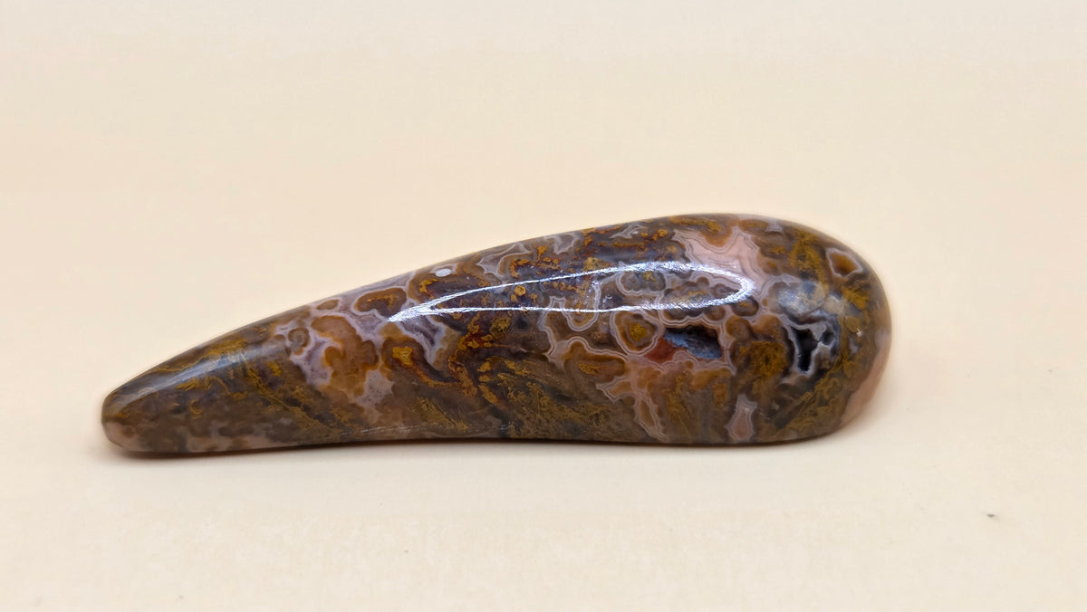 Bird of Paradise Plume Agate Cabochon - Freeform 42.7 ct