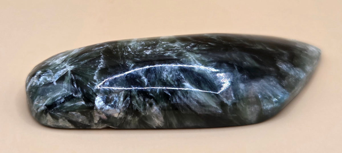 Seraphinite Freeform Cabochon - Hand Cut - 33.3 ct