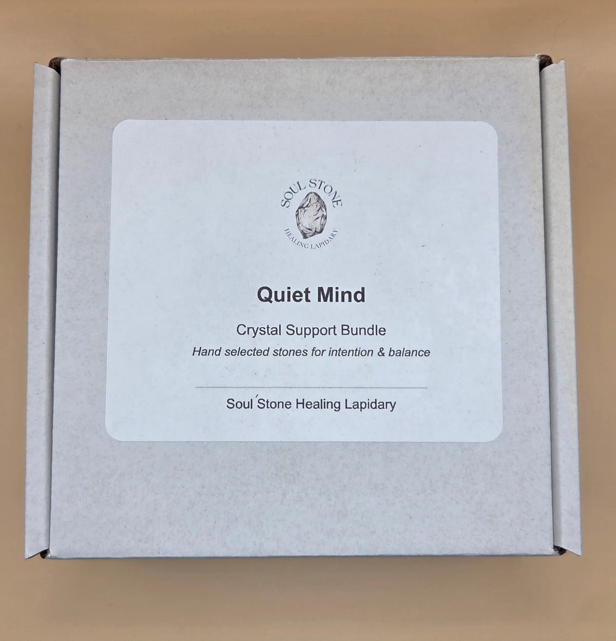 Quiet Mind Crystal Box — For Calm, Peace & Racing Thoughts