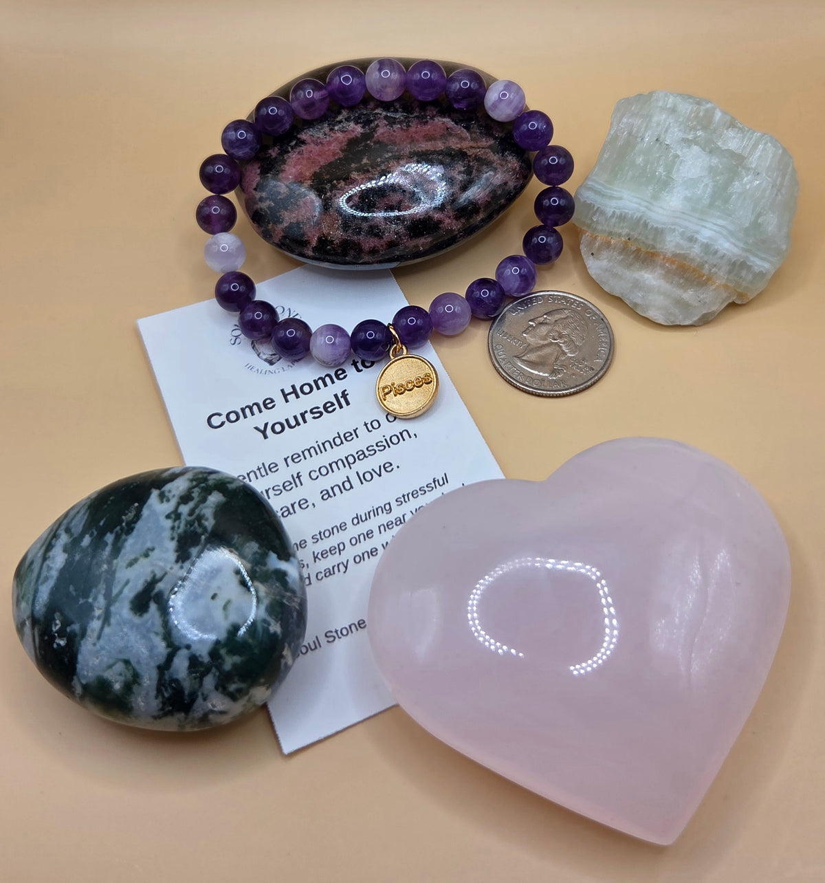 Come Home to Yourself Crystal Box — For Compassion, Care & Love