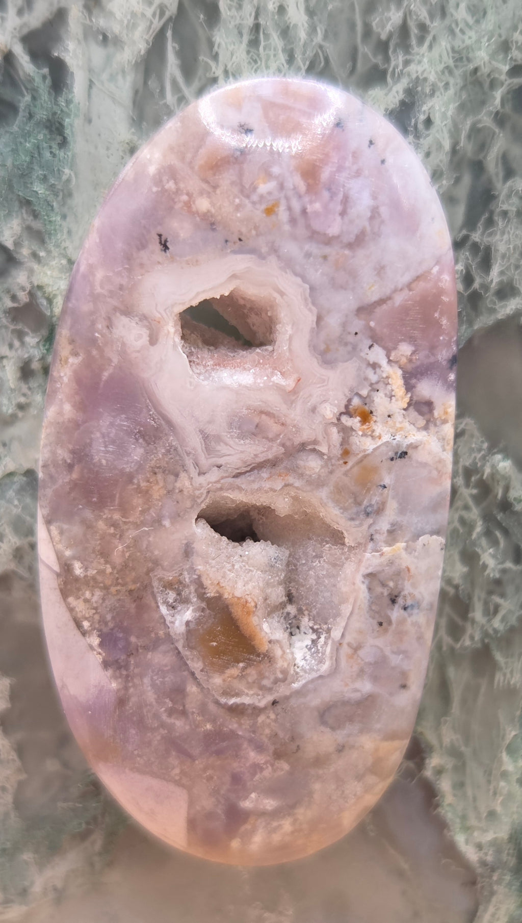 Amethyst Cabochon With Natural Crystal Pockets - 41.3 ct