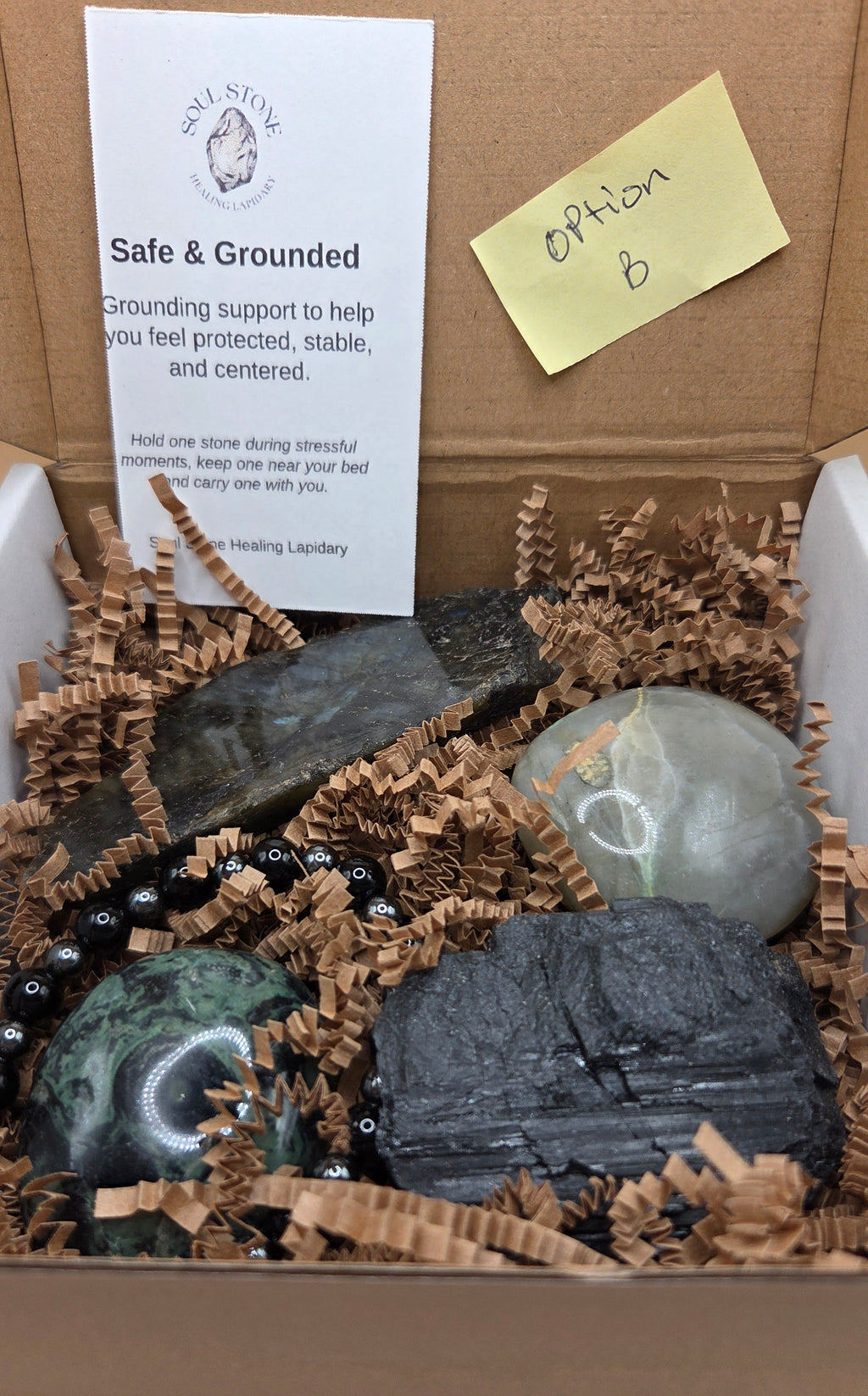 Safe & Grounded Crystal Box — For Protection, Stability & Centering