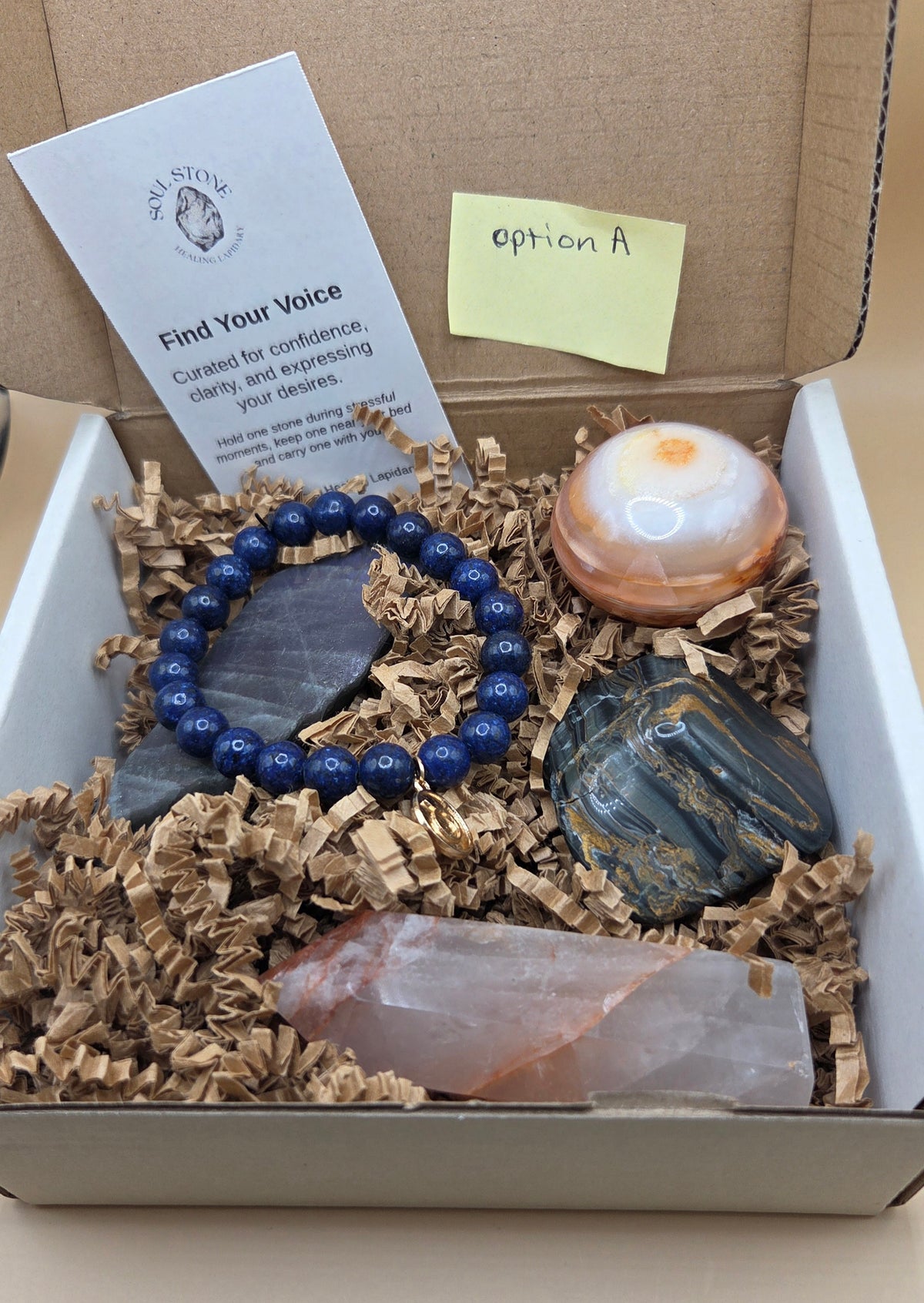 Find Your Voice Crystal Box — For Confidence, Clarity & Expressing Your Desires
