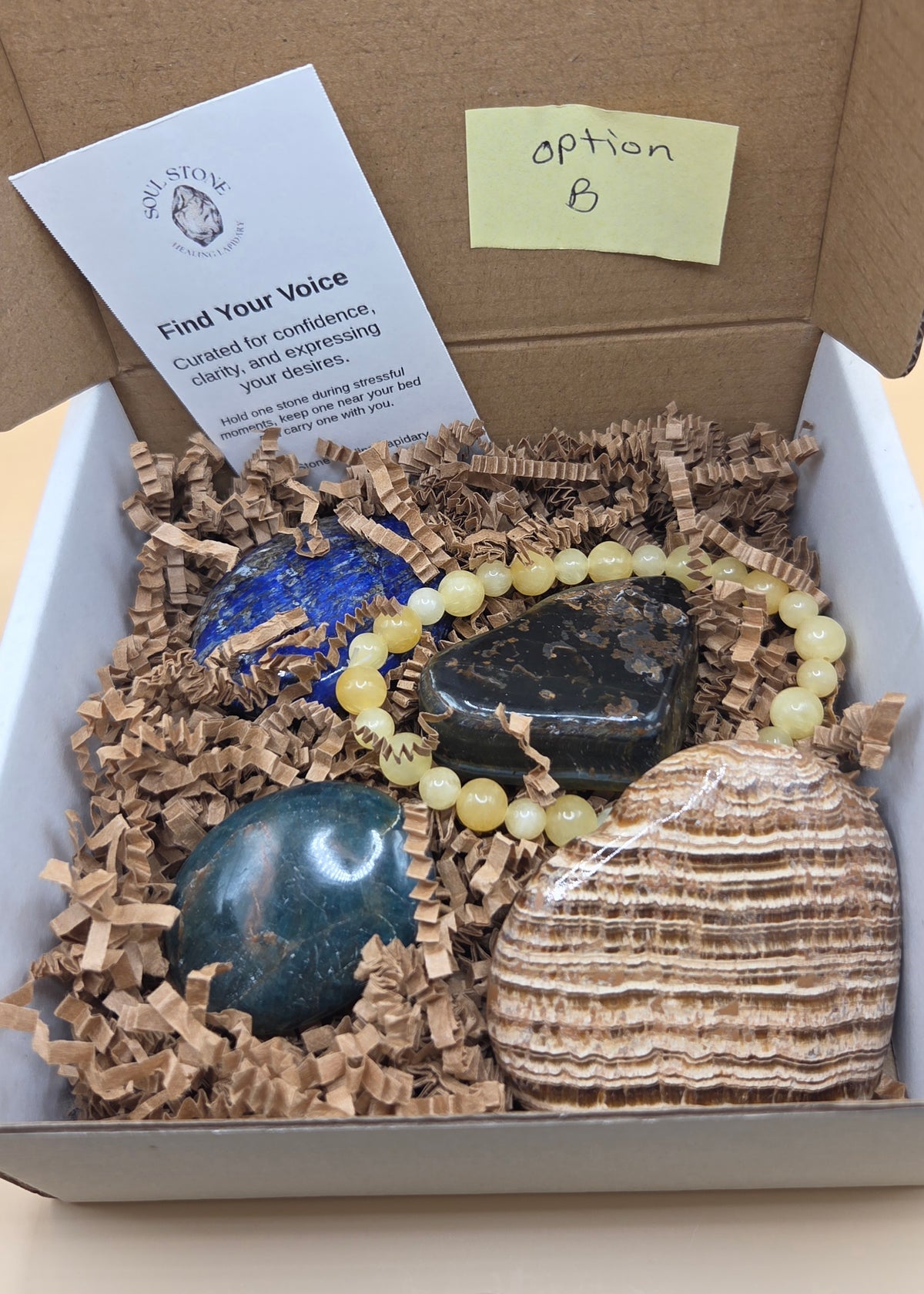 Find Your Voice Crystal Box — For Confidence, Clarity & Expressing Your Desires