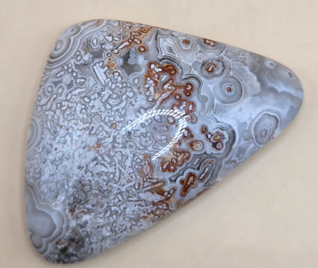 Mexican Crazy Lace Agate Cabochon - Triangular 47.5 ct