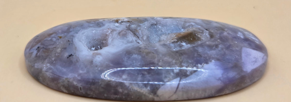 Amethyst Cabochon With Natural Crystal Pockets - 41.3 ct