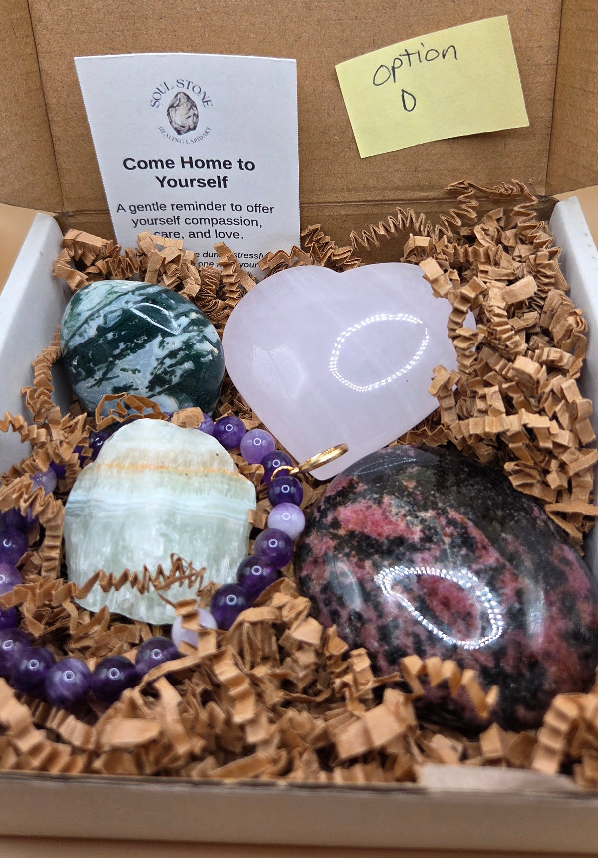 Come Home to Yourself Crystal Box — For Compassion, Care & Love