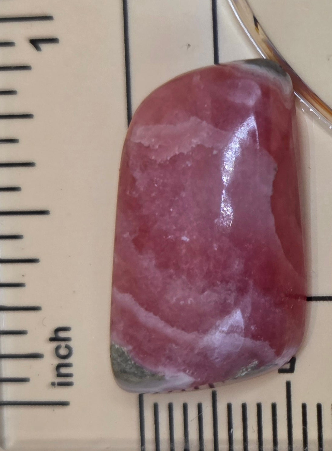 Rhodochrosite Cabochon - Ortiz Mine Argentina - Asymmetrical Freeform 20.5 ct