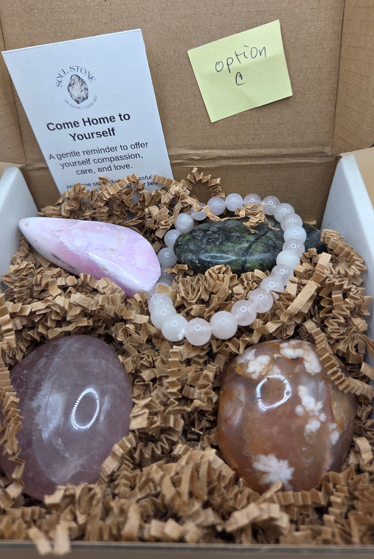 Come Home to Yourself Crystal Box — For Compassion, Care & Love
