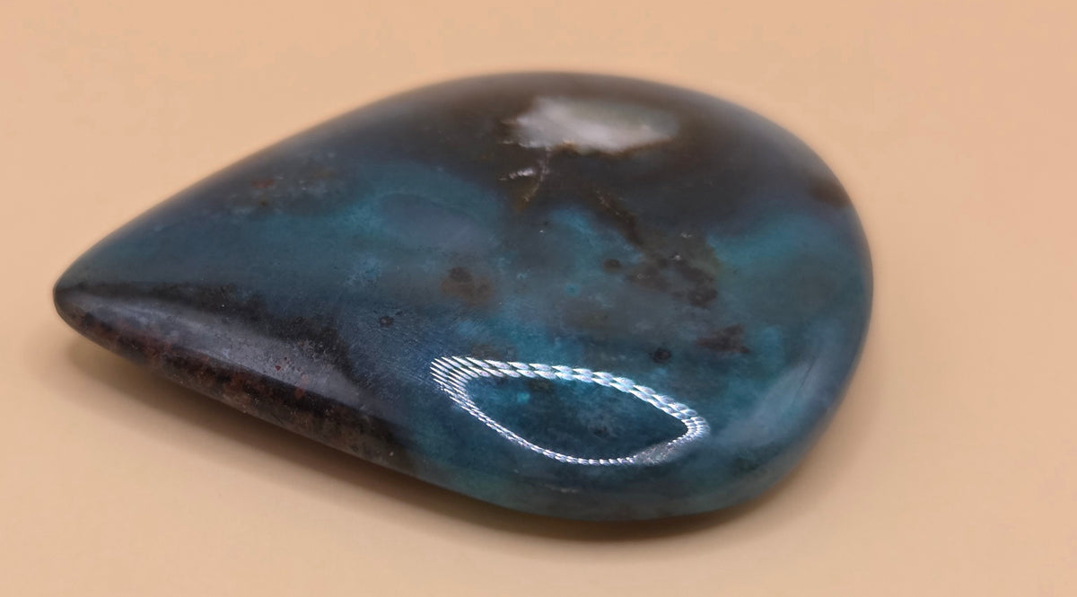 Needles Blue Gem Silica with Quartz Accent - 51.8 ct