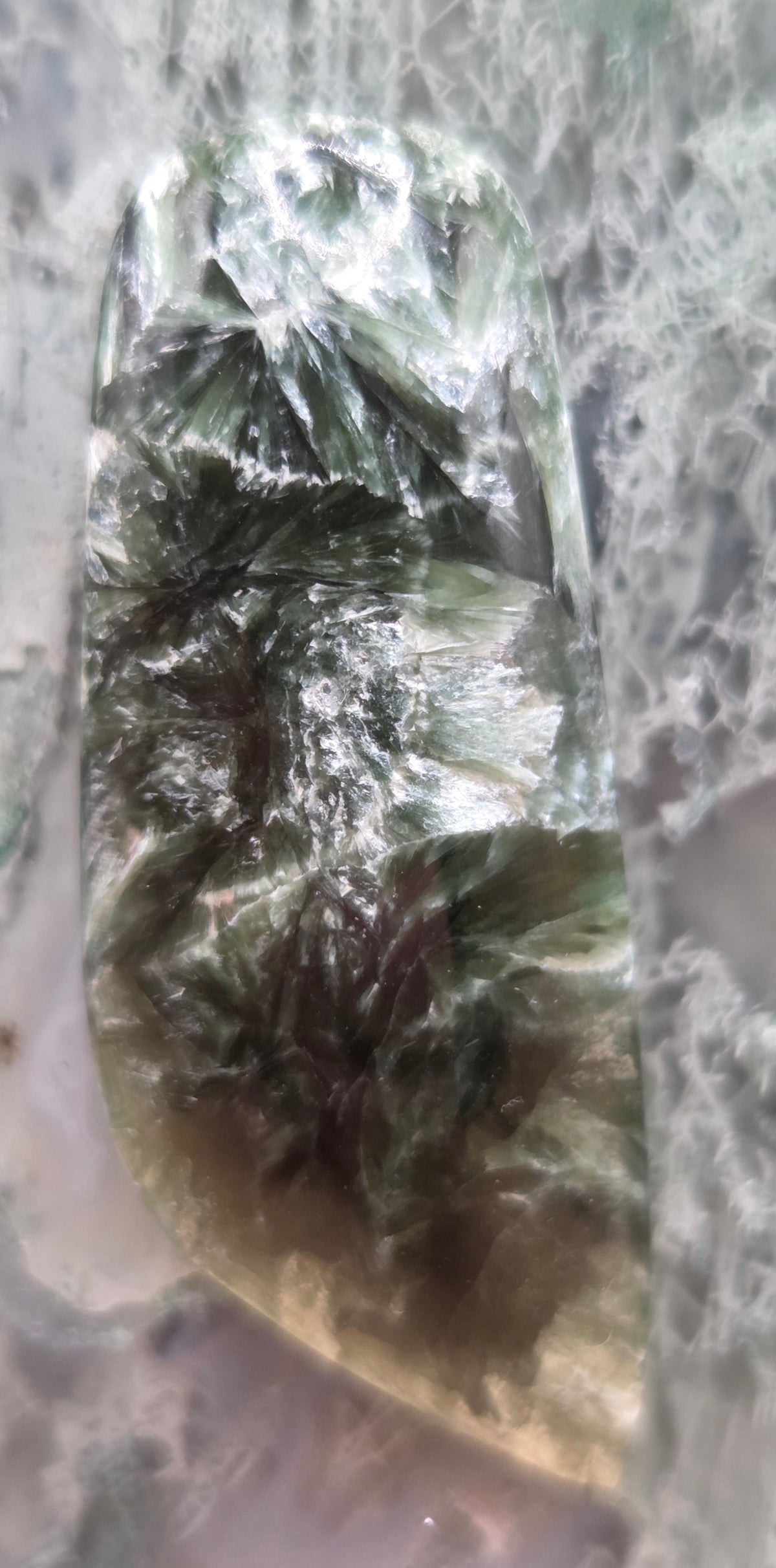 Seraphinite Freeform Cabochon - Hand Cut - 33.3 ct