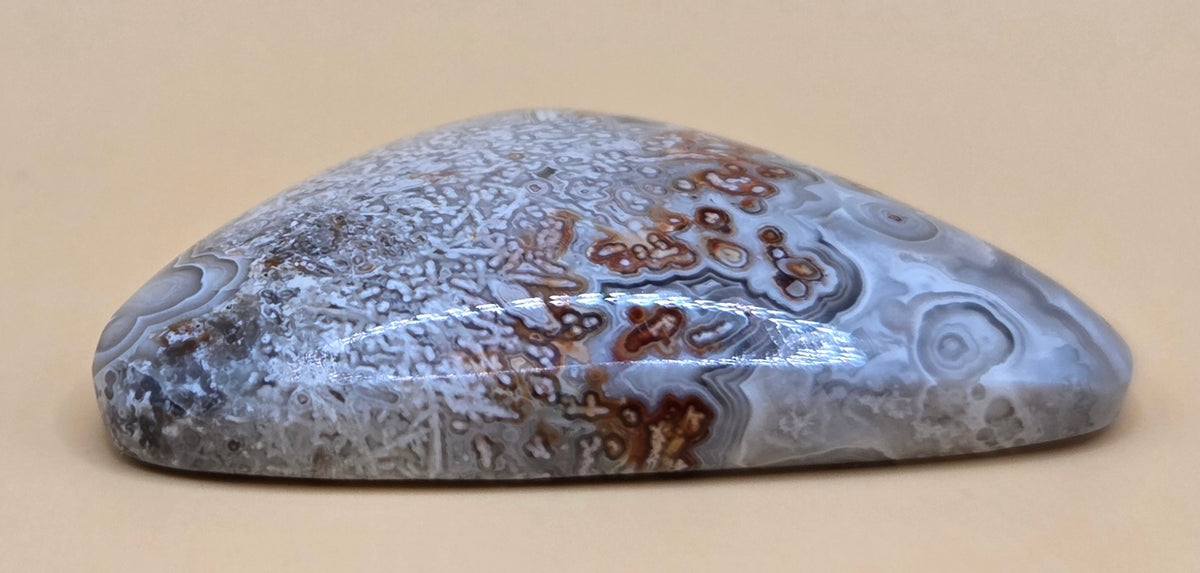 Mexican Crazy Lace Agate Cabochon - Triangular 47.5 ct