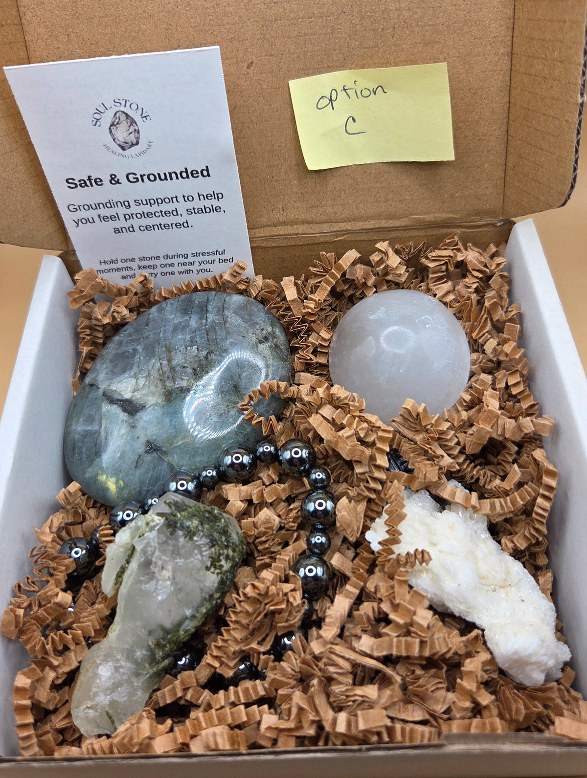 Safe & Grounded Crystal Box — For Protection, Stability & Centering