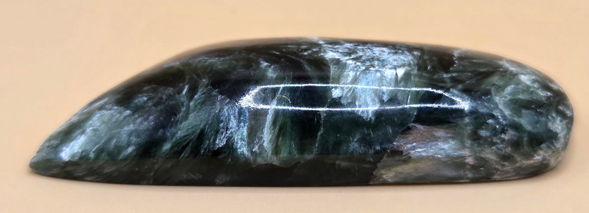 Seraphinite Freeform Cabochon - Hand Cut - 33.3 ct