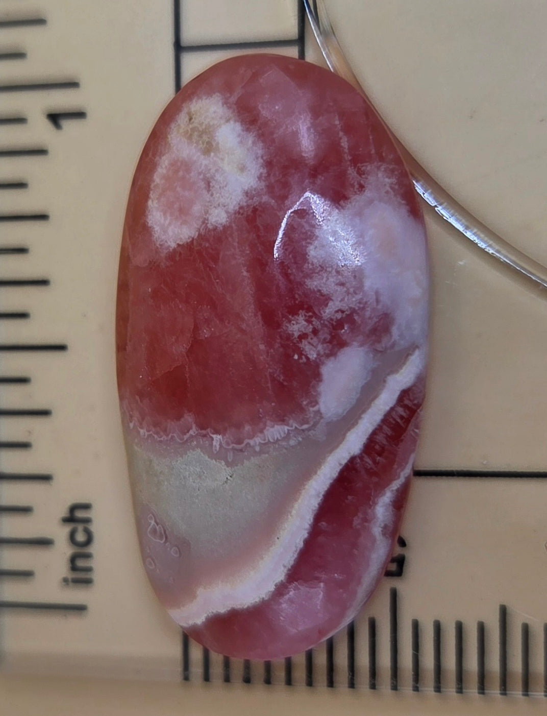 Rhodochrosite Cabochon - Ortiz Mine Argentina - Oval 19.3 ct