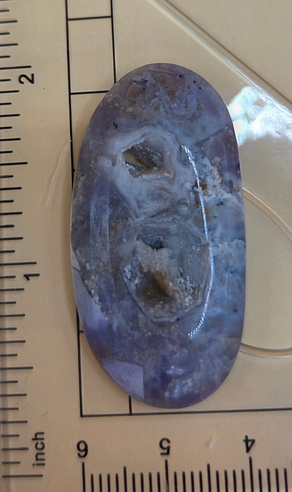 Amethyst Cabochon With Natural Crystal Pockets - 41.3 ct
