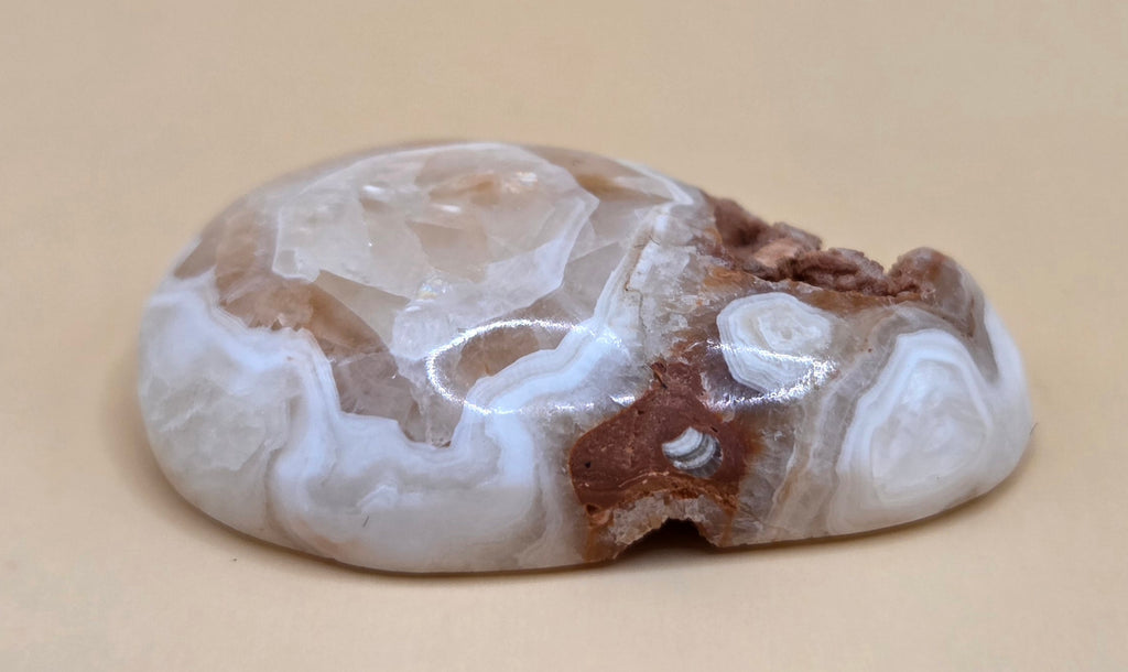 Kokoweef Calcite Cabochon – Natural Crystal Vug – 27.2 ct – Hand Cut