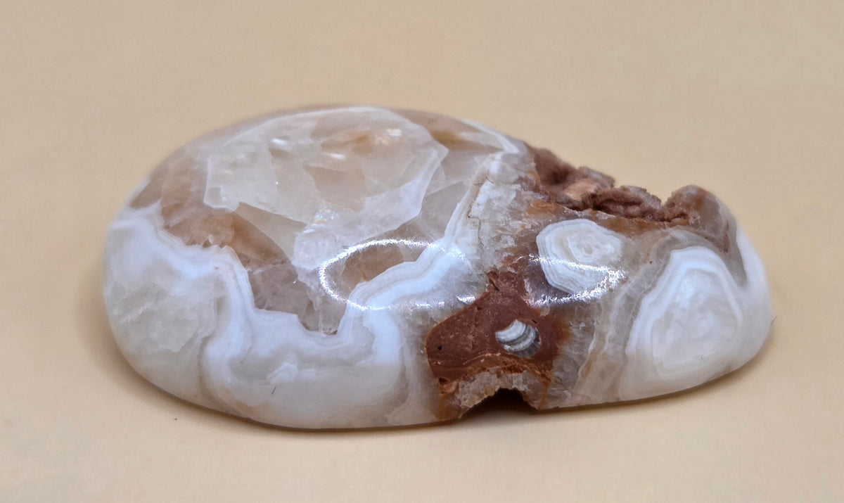 Kokoweef Calcite Cabochon – Natural Crystal Vug – 27.2 ct – Hand Cut