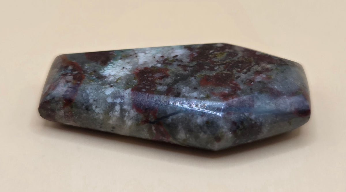 Parrot Wing Chrysocolla Coffin Shape Cabochon - 21 ct