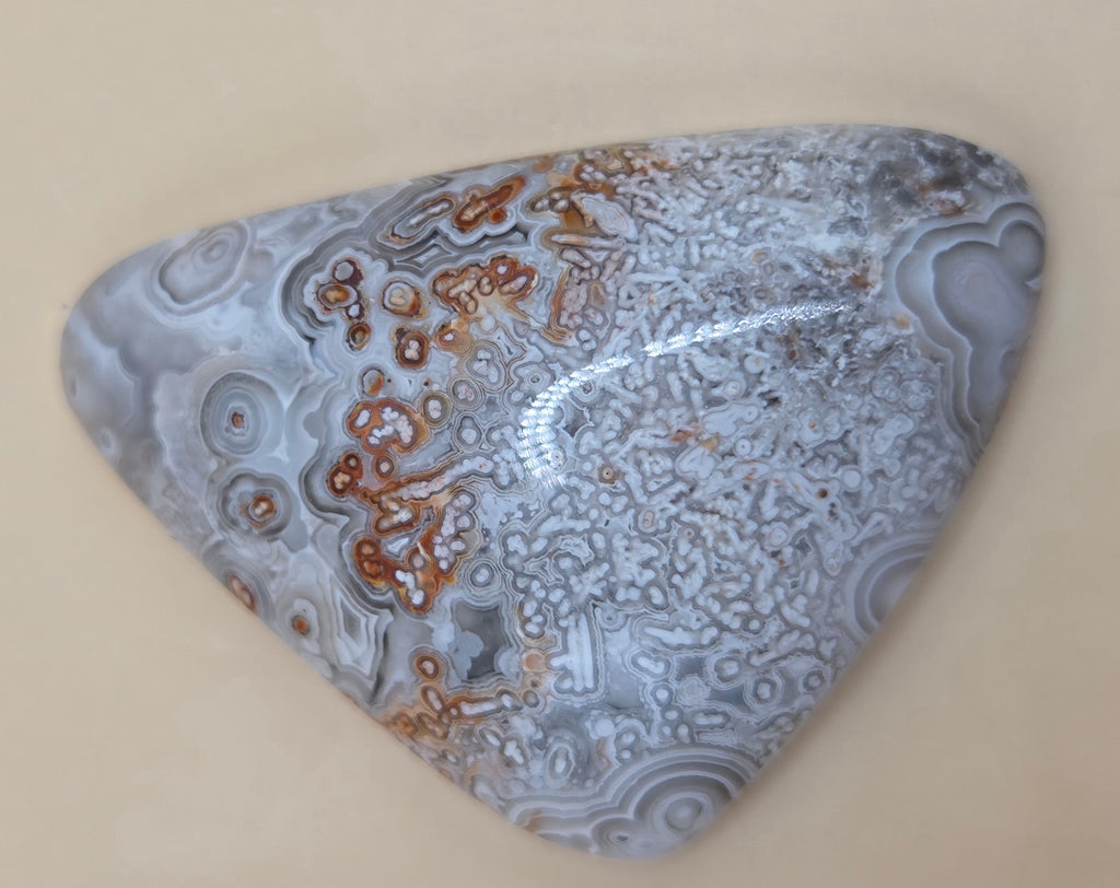 Mexican Crazy Lace Agate Cabochon - Triangular 47.5 ct