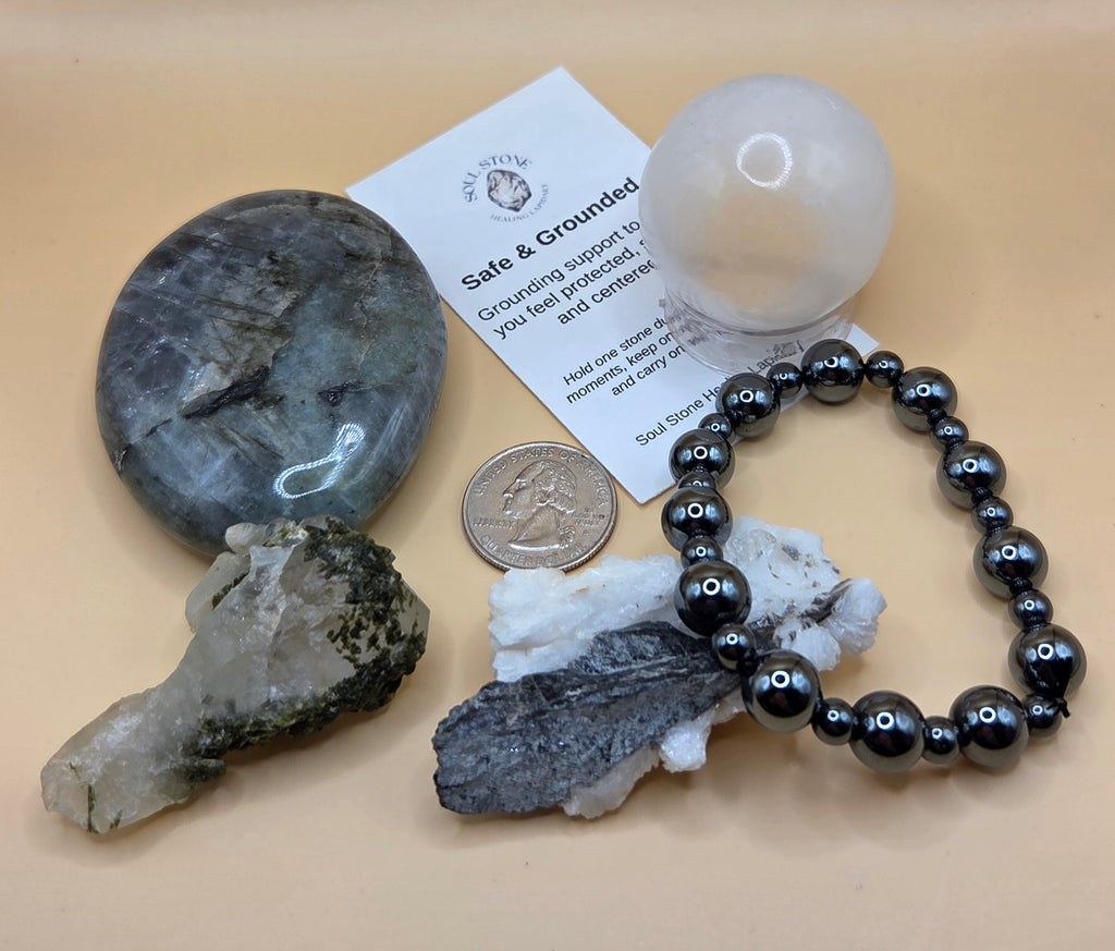 Safe & Grounded Crystal Box — For Protection, Stability & Centering